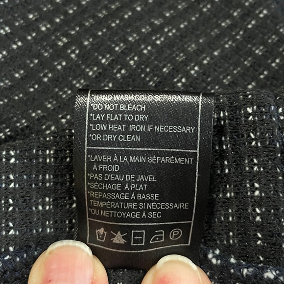 Jack by BB Dakota cardigan, black and white stretch, L, excellent condition - Picture 11 of 15